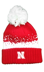 Nebraska Iceman Speckled Pom Knit Nebraska Cornhuskers, Nebraska  Mens Hats, Huskers  Mens Hats, Nebraska  Mens Hats, Huskers  Mens Hats, Nebraska  Ladies Hats, Huskers  Ladies Hats, Nebraska  Ladies Hats, Huskers  Ladies Hats, Nebraska Nebraska Iceman Red And White Speckled Pattern Cuff Pom LogoFit, Huskers Nebraska Iceman Red And White Speckled Pattern Cuff Pom LogoFit