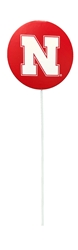 Nebraska Iron N Garden Stake Nebraska Cornhuskers, Nebraska  Patio, Lawn & Garden, Huskers  Patio, Lawn & Garden, Nebraska Red Nebraska Iron N Round  Garden Stake, Huskers Red Nebraska Iron N Round  Garden Stake