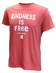 Nebraska LIG Kindness Is Free Tee Nebraska Cornhuskers, Nebraska  Mens T-Shirts, Huskers  Mens T-Shirts, Nebraska  Mens, Huskers  Mens, Nebraska  Ladies, Huskers  Ladies, Nebraska  Short Sleeve, Huskers  Short Sleeve, Nebraska  Ladies T-Shirts, Huskers  Ladies T-Shirts, Nebraska Red Nebraska LIG Kindness Is Free SS Tee Blue 84, Huskers Red Nebraska LIG Kindness Is Free SS Tee Blue 84