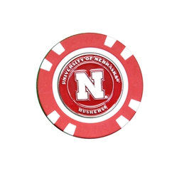 Nebraska Poker Chip Golf Ball Marker Nebraska Cornhuskers, Nebraska Golf Items, Huskers Golf Items, Nebraska  Novelty , Huskers  Novelty , Nebraska Golf Ball Marker, Huskers Golf Ball Marker