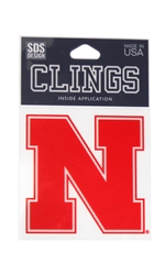 Nebraska N 3 Inch Window Cling Nebraska Cornhuskers, Nebraska Stickers Decals & Magnets, Huskers Stickers Decals & Magnets, Nebraska Vehicle, Huskers Vehicle, Nebraska Red Iron N Nebraska 3 Inch Window Cling SDS, Huskers Red Iron N Nebraska 3 Inch Window Cling SDS