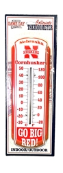 Nebraska Outdoor Wall Thermometer Nebraska Cornhuskers, Nebraska  Game Room & Big Red Room, Huskers  Game Room & Big Red Room, Nebraska  Patio, Lawn & Garden, Huskers  Patio, Lawn & Garden, Nebraska Red And White Nebraska Tin Thermometer Warehouse Surplus, Huskers Red And White Nebraska Tin Thermometer Warehouse Surplus