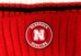 Nebraska Striped Knit Cuff Pom Beanie - HT-H1280