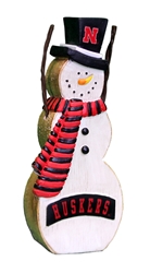 Nebraska Tabletop Snowman Nebraska Cornhuskers, Nebraska  Holiday Items, Huskers  Holiday Items, Nebraska Nebraska Tabletop Snowman, Huskers Nebraska Tabletop Snowman