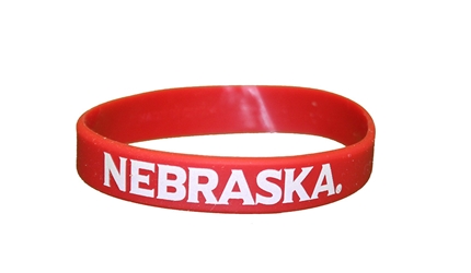 Nebraska Team Spirit Rubber Bracelet Nebraska Cornhuskers, Nebraska  Youth, Huskers  Youth, Nebraska  Mens Accessories, Huskers  Mens Accessories, Nebraska  Mens, Huskers  Mens, Nebraska  Ladies Accessories, Huskers  Ladies Accessories, Nebraska  Ladies, Huskers  Ladies, Nebraska  Jewelry & Hair, Huskers  Jewelry & Hair, Nebraska Red Nebraska Team Spirit Rubber Bracelet Neil Enterprises, Huskers Red Nebraska Team Spirit Rubber Bracelet Neil Enterprises