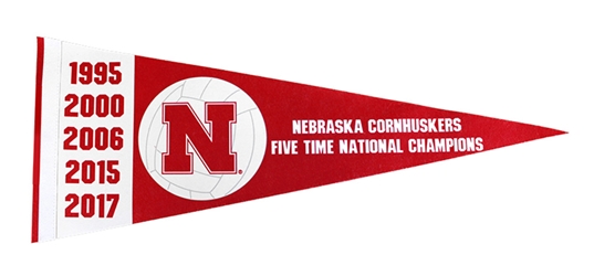 Nebraska Volleyball Pennant Five Time Champs Nebraska Cornhuskers, Nebraska  Flags & Windsocks, Huskers  Flags & Windsocks, Nebraska Volleyball, Huskers Volleyball, Nebraska Nebraska Volleyball Pennant Five Time Champs, Huskers Nebraska Volleyball Pennant Five Time Champs