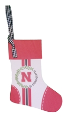 Nebraska Wooden Stocking Christmas Ornament Nebraska Cornhuskers, Nebraska  Holiday Items , Huskers  Holiday Items , Nebraska Nebraska Wooden Stocking Christmas Ornament Magnolia Lane, Huskers Nebraska Wooden Stocking Christmas Ornament Magnolia Lane