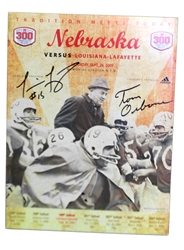 Osborne N Frazier Autographed 300th Sellout Game Program Nebraska Cornhuskers, Nebraska One of a Kind, Huskers One of a Kind, Nebraska Osborne 300th Sellout Ticket, Huskers Osborne 300th Sellout Ticket