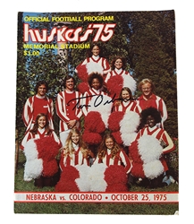 Osborne Signed 1975 Nebraska vs Colorado Game Program Nebraska Cornhuskers, Osborne Signed 1975 Nebraska vs Iowa State Game Program