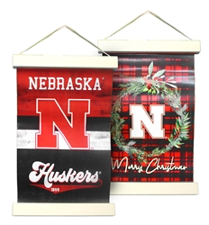 Reversible Nebraska Huskers Merry Christmas Plaid Banner Hang-Sign Nebraska Cornhuskers, Nebraska  Game Room & Big Red Room, Huskers  Game Room & Big Red Room, Nebraska  Holiday Items, Huskers  Holiday Items, Nebraska  Office Den & Entry, Huskers  Office Den & Entry, Nebraska Reversible Nebraska Huskers Merry Christmas Plaid Banner Sign Kindred Hearts, Huskers Reversible Nebraska Huskers Merry Christmas Plaid Banner Sign Kindred Hearts