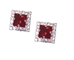 Ruby Game Day Bling Post Earrings - DU-E9641