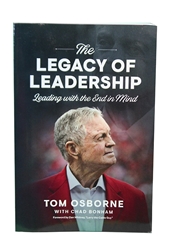 The Legacy of Leadership by Tom Osborne Nebraska Cornhuskers, Nebraska Books & Calendars, Huskers Books & Calendars, Nebraska Thanks Coach Osborne, Huskers Thanks Coach Osborne, Nebraska The Legacy of Leadership by Tom Osborne, Huskers The Legacy of Leadership by Tom Osborne