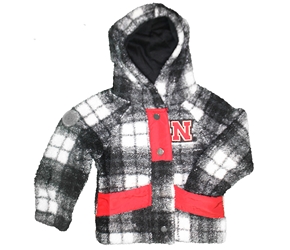 Toddler Girls Nebraska Prep Hooded Sherpa Nebraska Cornhuskers, Nebraska  Childrens, Huskers  Childrens, Nebraska  Kids, Huskers  Kids, Nebraska  Hoodies, Huskers  Hoodies, Nebraska  Kids, Huskers  Kids, Nebraska Toddler Girls Plaid Nebraska Prep School Hooded Sherpa Jacket Colosseum, Huskers Toddler Girls Plaid Nebraska Prep School Hooded Sherpa Jacket Colosseum