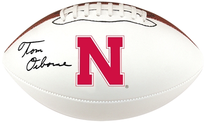 Tom Osborne Signed N Football Nebraska Cornhuskers, husker football, nebraska cornhuskers merchandise, husker merchandise, nebraska merchandise, husker memorabilia, husker autographed, nebraska cornhuskers autographed, Tom Osborne autographed, Tom Osborne signed, Tom Osborne collectible, Tom Osborne, nebraska cornhuskers memorabilia, nebraska cornhuskers collectible, Osborne Autographed Ball