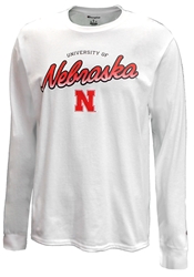 University Of Nebraska LS Jersey Tee Nebraska Cornhuskers, Nebraska  Mens, Huskers  Mens, Nebraska  Long Sleeve, Huskers  Long Sleeve, Nebraska  Mens T-Shirts, Huskers  Mens T-Shirts, Nebraska White University Of Nebraska LS Jersey Tee Champion, Huskers White University Of Nebraska LS Jersey Tee Champion