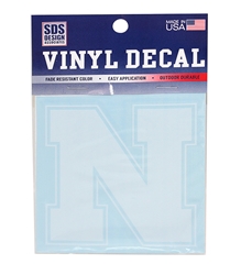 White Iron N Logo Decal Nebraska Cornhuskers, Nebraska Vehicle, Huskers Vehicle, Nebraska Stickers Decals & Magnets, Huskers Stickers Decals & Magnets, Nebraska White Iron N Logo Decal, Huskers White Iron N Logo Decal