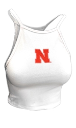 Womens Iron N Tailgate Her Halter Crop Nebraska Cornhuskers, Nebraska  Ladies Tops, Huskers  Ladies Tops, Nebraska  Tank Tops, Huskers  Tank Tops, Nebraska  Ladies , Huskers  Ladies , Nebraska Womens White University Of Nebraska Tailgate Her Halter Crop Champion, Huskers Womens White University Of Nebraska Tailgate Her Halter Crop Champion