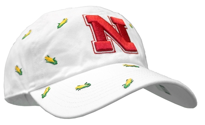 Womens Nebraska Corn Confetti Cap Nebraska Cornhuskers, Nebraska  Ladies Hats, Huskers  Ladies Hats, Nebraska  Ladies Hats, Huskers  Ladies Hats, Nebraska Womens White Corn Confetti Adjustable Cleanup Hat, Huskers Womens White Corn Confetti Adjustable Cleanup Hat