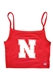 Womens Nebraska Fan Cropped Cami - Scarlet - ZT-9H015