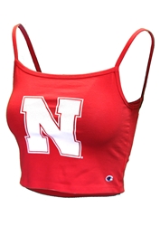 Womens Nebraska Fan Cropped Cami - Scarlet Nebraska Cornhuskers, Nebraska  Tank Tops, Huskers  Tank Tops, Nebraska  Ladies Tops, Huskers  Ladies Tops, Nebraska Womens Red Nebraska Football Fan Cropped Cami Champion, Huskers Womens Red Nebraska Football Fan Cropped Cami Champion