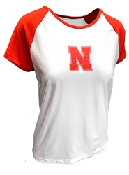 Womens Nebraska Gauge Top Nebraska Cornhuskers, Nebraska  Short Sleeve, Huskers  Short Sleeve, Nebraska  Ladies, Huskers  Ladies, Nebraska  Ladies Tops, Huskers  Ladies Tops, Nebraska  Ladies T-Shirts, Huskers  Ladies T-Shirts, Nebraska Womens Nebraska White With Red Sleeves SS Gauge Tee Concepts Sports, Huskers Womens Nebraska White With Red Sleeves SS Gauge Tee Concepts Sports