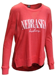 Womens Nebraska Huskers Script LS Everyday Tunic Nebraska Cornhuskers, Nebraska  Ladies, Huskers  Ladies, Nebraska  Long Sleeve, Huskers  Long Sleeve, Nebraska  Ladies T-Shirts, Huskers  Ladies T-Shirts, Nebraska  Ladies Tops, Huskers  Ladies Tops, Nebraska Womens Red Nebraska Huskers Script LS Everyday Tunic Chicka-D, Huskers Womens Red Nebraska Huskers Script LS Everyday Tunic Chicka-D