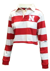 Womens Nebraska LS Rugby Crop Nebraska Cornhuskers, Nebraska  Ladies Tops, Huskers  Ladies Tops, Nebraska  Long Sleeve, Huskers  Long Sleeve, Nebraska  Ladies Polos, Huskers  Ladies Polos, Nebraska  Ladies, Huskers  Ladies, Nebraska Polos, Huskers Polos, Nebraska Womens White And Red Nebraska Rugby LS Top Hype And Vice , Huskers Womens White And Red Nebraska Rugby LS Top Hype And Vice 