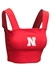 Womens Nebraska Ribbed Halftime Crop - AT-G1377