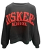 Womens Puff Print Nebraska Huskers Oversized Fleece Crew - AS-H8452