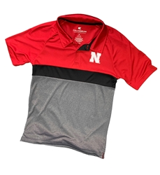 Youth Boys Nebraska Armada Polo Nebraska Cornhuskers, Nebraska Polos, Huskers Polos, Nebraska  Youth, Huskers  Youth, Nebraska Youth Boys Red Black Grey Nebraska Armada SS Polo Colosseum, Huskers Youth Boys Red Black Grey Nebraska Armada SS Polo Colosseum