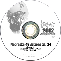 2002 Nebraska Vs Arizona St Husker football, Nebraska cornhuskers merchandise, husker merchandise, nebraska merchandise, nebraska cornhuskers dvd, husker dvd, nebraska football dvd, nebraska cornhuskers videos, husker videos, nebraska football videos, husker game dvd, husker bowl game dvd, husker dvd subscription, nebraska cornhusker dvd subscription, husker football season on dvd, nebraska cornhuskers dvd box sets, husker dvd box sets, Nebraska Cornhuskers, 2002 Arizona State - Black Coaches Association Classic