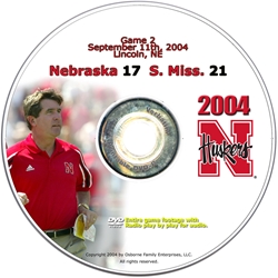 2004 Dvd Southern Mississippi Husker football, Nebraska cornhuskers merchandise, husker merchandise, nebraska merchandise, nebraska cornhuskers dvd, husker dvd, nebraska football dvd, nebraska cornhuskers videos, husker videos, nebraska football videos, husker game dvd, husker bowl game dvd, husker dvd subscription, nebraska cornhusker dvd subscription, husker football season on dvd, nebraska cornhuskers dvd box sets, husker dvd box sets, Nebraska Cornhuskers, 2004 Southern Mississippi