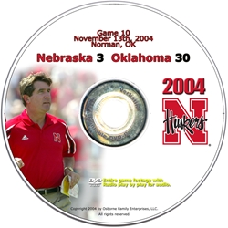 2004 Dvd Oklahoma Husker football, Nebraska cornhuskers merchandise, husker merchandise, nebraska merchandise, nebraska cornhuskers dvd, husker dvd, nebraska football dvd, nebraska cornhuskers videos, husker videos, nebraska football videos, husker game dvd, husker bowl game dvd, husker dvd subscription, nebraska cornhusker dvd subscription, husker football season on dvd, nebraska cornhuskers dvd box sets, husker dvd box sets, Nebraska Cornhuskers, 2004 Oklahoma