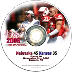 2008 Dvd Kansas Husker football, Nebraska cornhuskers merchandise, husker merchandise, nebraska merchandise, nebraska cornhuskers dvd, husker dvd, nebraska football dvd, nebraska cornhuskers videos, husker videos, nebraska football videos, husker game dvd, husker bowl game dvd, husker dvd subscription, nebraska cornhusker dvd subscription, husker football season on dvd, nebraska cornhuskers dvd box sets, husker dvd box sets, Nebraska Cornhuskers, 2008 Kansas