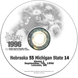 1996 Michigan State Husker football, Nebraska cornhuskers merchandise, husker merchandise, nebraska merchandise, nebraska cornhuskers dvd, husker dvd, nebraska football dvd, nebraska cornhuskers videos, husker videos, nebraska football videos, husker game dvd, husker bowl game dvd, husker dvd subscription, nebraska cornhusker dvd subscription, husker football season on dvd, nebraska cornhuskers dvd box sets, husker dvd box sets, Nebraska Cornhuskers, 1996 Michigan State