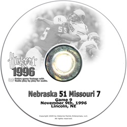 1996 Missouri Husker football, Nebraska cornhuskers merchandise, husker merchandise, nebraska merchandise, nebraska cornhuskers dvd, husker dvd, nebraska football dvd, nebraska cornhuskers videos, husker videos, nebraska football videos, husker game dvd, husker bowl game dvd, husker dvd subscription, nebraska cornhusker dvd subscription, husker football season on dvd, nebraska cornhuskers dvd box sets, husker dvd box sets, Nebraska Cornhuskers, 1996 Missouri