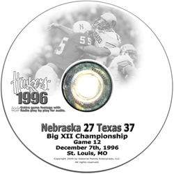 1996 Big 12 Playoff vs. Texas Husker football, Nebraska cornhuskers merchandise, husker merchandise, nebraska merchandise, nebraska cornhuskers dvd, husker dvd, nebraska football dvd, nebraska cornhuskers videos, husker videos, nebraska football videos, husker game dvd, husker bowl game dvd, husker dvd subscription, nebraska cornhusker dvd subscription, husker football season on dvd, nebraska cornhuskers dvd box sets, husker dvd box sets, Nebraska Cornhuskers, 1996 Big 12 Playoff vs. Texas