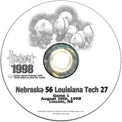 1998 Louisiana Tech Husker football, Nebraska cornhuskers merchandise, husker merchandise, nebraska merchandise, nebraska cornhuskers dvd, husker dvd, nebraska football dvd, nebraska cornhuskers videos, husker videos, nebraska football videos, husker game dvd, husker bowl game dvd, husker dvd subscription, nebraska cornhusker dvd subscription, husker football season on dvd, nebraska cornhuskers dvd box sets, husker dvd box sets, Nebraska Cornhuskers, 1998 Louisiana Tech