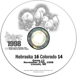 1998 Colorado Husker football, Nebraska cornhuskers merchandise, husker merchandise, nebraska merchandise, nebraska cornhuskers dvd, husker dvd, nebraska football dvd, nebraska cornhuskers videos, husker videos, nebraska football videos, husker game dvd, husker bowl game dvd, husker dvd subscription, nebraska cornhusker dvd subscription, husker football season on dvd, nebraska cornhuskers dvd box sets, husker dvd box sets, Nebraska Cornhuskers, 1998 Colorado