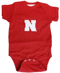 Husker Lap Shoulder Creeper Nebraska Cornhuskers, Nebraska  Infant, Huskers  Infant, Nebraska Infant Lap Shoulder Creeper, Huskers Infant Lap Shoulder Creeper