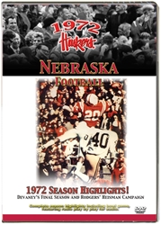 1972 SEASON HIGHLIGHTS DVD Husker football, Nebraska cornhuskers merchandise, husker merchandise, nebraska merchandise, nebraska cornhuskers dvd, husker dvd, nebraska football dvd, nebraska cornhuskers videos, husker videos, nebraska football videos, husker game dvd, husker bowl game dvd, husker dvd subscription, nebraska cornhusker dvd subscription, husker football season on dvd, nebraska cornhuskers dvd box sets, husker dvd box sets, Nebraska Cornhuskers, 1972 Season Highlights DVD