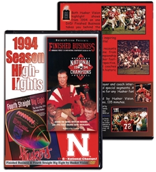 1994 Season Highlights Husker football, Nebraska cornhuskers merchandise, husker merchandise, nebraska merchandise, nebraska cornhuskers dvd, husker dvd, nebraska football dvd, nebraska cornhuskers videos, husker videos, nebraska football videos, husker game dvd, husker bowl game dvd, husker dvd subscription, nebraska cornhusker dvd subscription, husker football season on dvd, nebraska cornhuskers dvd box sets, husker dvd box sets, Nebraska Cornhuskers, 1994 Highlights DVD