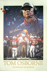 Coach Osborne "He Continued The Dream" Print Nebraska Cornhuskers, husker football, nebraska cornhuskers merchandise, husker merchandise, nebraska merchandise, husker memorabilia, husker autographed, nebraska cornhuskers autographed, Tom Osborne autographed, Tom Osborne signed, Tom Osborne collectible, Tom Osborne, nebraska cornhuskers memorabilia, nebraska cornhuskers collectible, He Continued The Dream Print