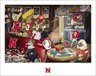 Husker Dogs Poster Nebraska Cornhuskers, Husker Dogs Poster