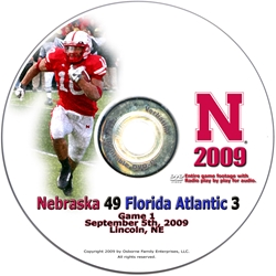 2009 Florida Atlantic Dvd Husker football, Nebraska cornhuskers merchandise, husker merchandise, nebraska merchandise, nebraska cornhuskers dvd, husker dvd, nebraska football dvd, nebraska cornhuskers videos, husker videos, nebraska football videos, husker game dvd, husker bowl game dvd, husker dvd subscription, nebraska cornhusker dvd subscription, husker football season on dvd, nebraska cornhuskers dvd box sets, husker dvd box sets, Nebraska Cornhuskers, 2009 Florida Atlantic