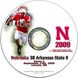 2009 Arkansas State Dvd Husker football, Nebraska cornhuskers merchandise, husker merchandise, nebraska merchandise, nebraska cornhuskers dvd, husker dvd, nebraska football dvd, nebraska cornhuskers videos, husker videos, nebraska football videos, husker game dvd, husker bowl game dvd, husker dvd subscription, nebraska cornhusker dvd subscription, husker football season on dvd, nebraska cornhuskers dvd box sets, husker dvd box sets, Nebraska Cornhuskers, 2009 Arkansas State on